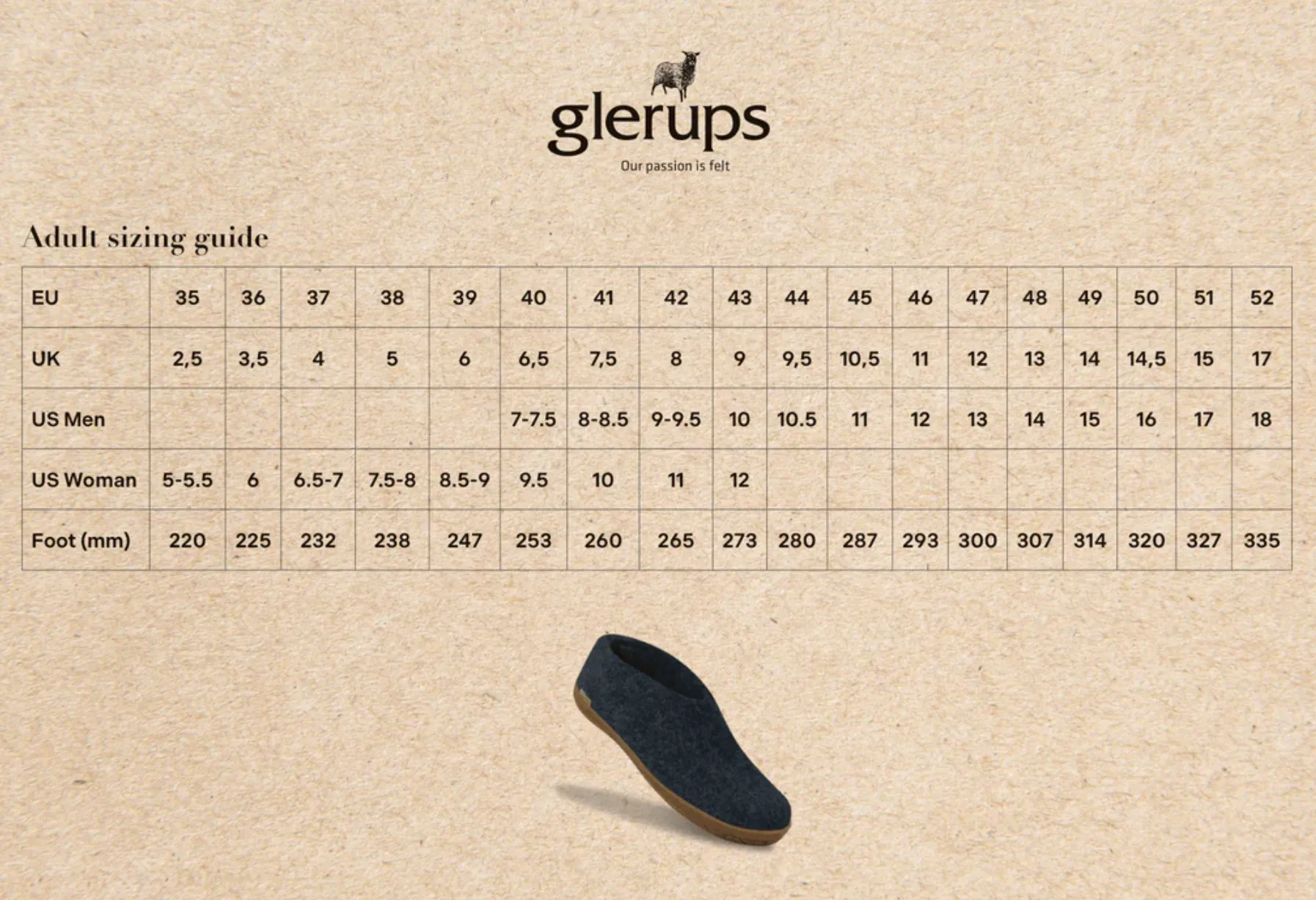 Glerups The Shoe Forest - Leather Sole