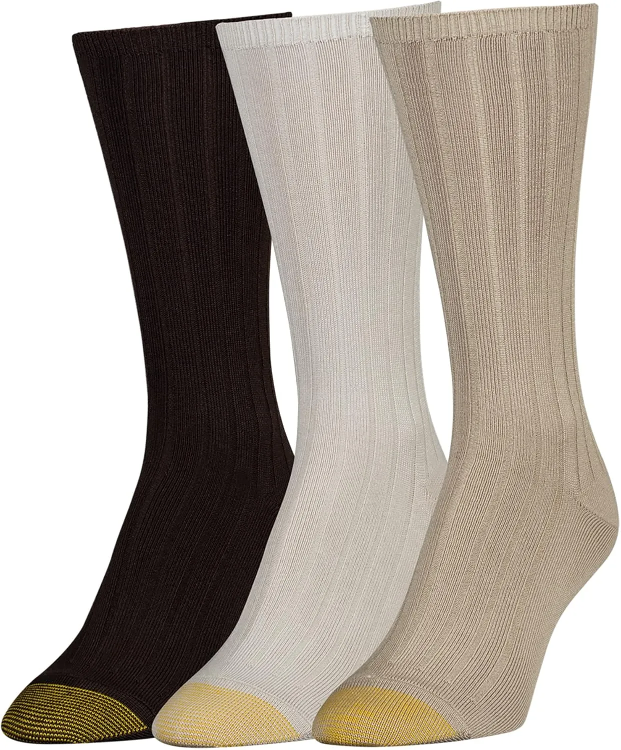 GOLDTOE Women's Ultra Soft Verona Crew Socks 3 Pack