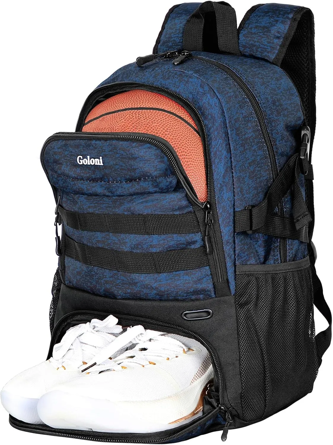 Goloni Basketball Backpack,Large Basketball Bag with Ball Compartment & Shoe Compartment,Sports Bag Fit Volleyball, soccer