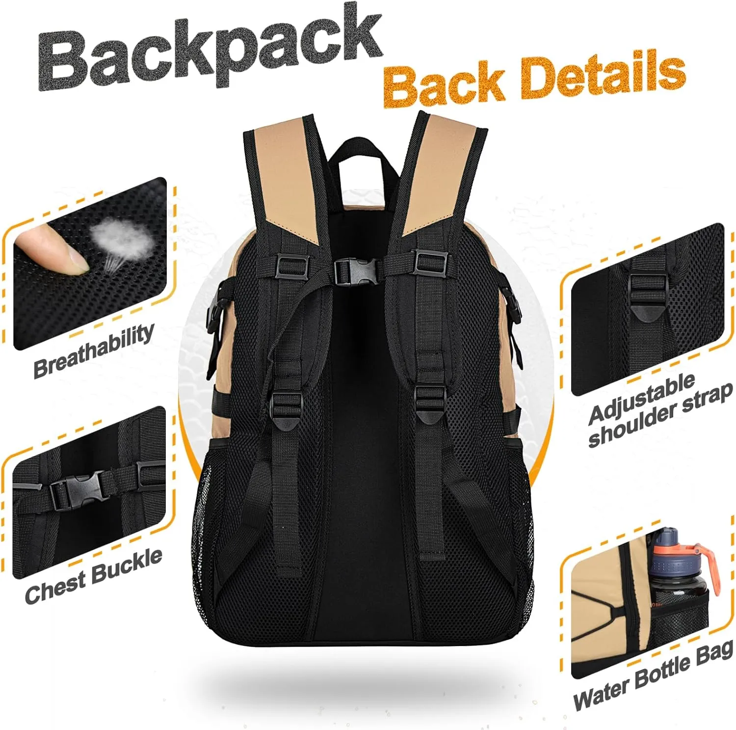 Goloni Soccer Backpack,Basketball Backpack with Ball Compartment & Shoe Compartment,Backpack for Basketball,Soccer