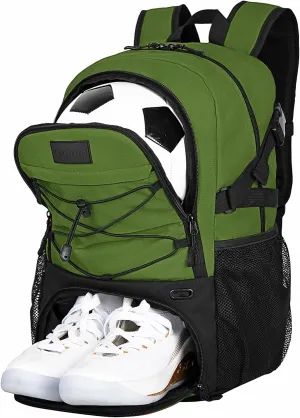 Goloni Soccer Backpack,Basketball Backpack with Ball Compartment & Shoe Compartment,Backpack for Basketball,Soccer