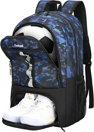 Goloni Youth Soccer Bag,Basketball Bag with Ball Compartment & Shoe Compartment,Backpack for Football Volleyball Basketball