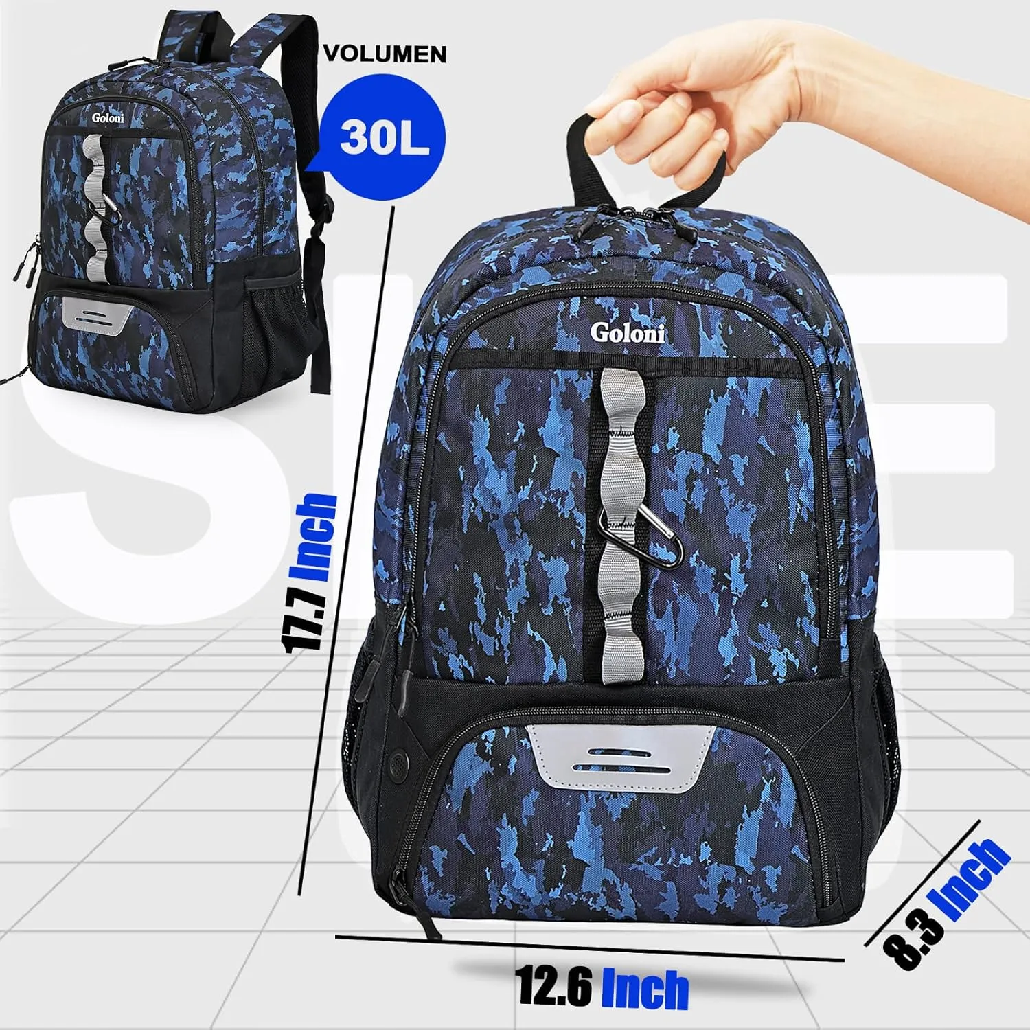 Goloni Youth Soccer Bag,Basketball Bag with Ball Compartment & Shoe Compartment,Backpack for Football Volleyball Basketball