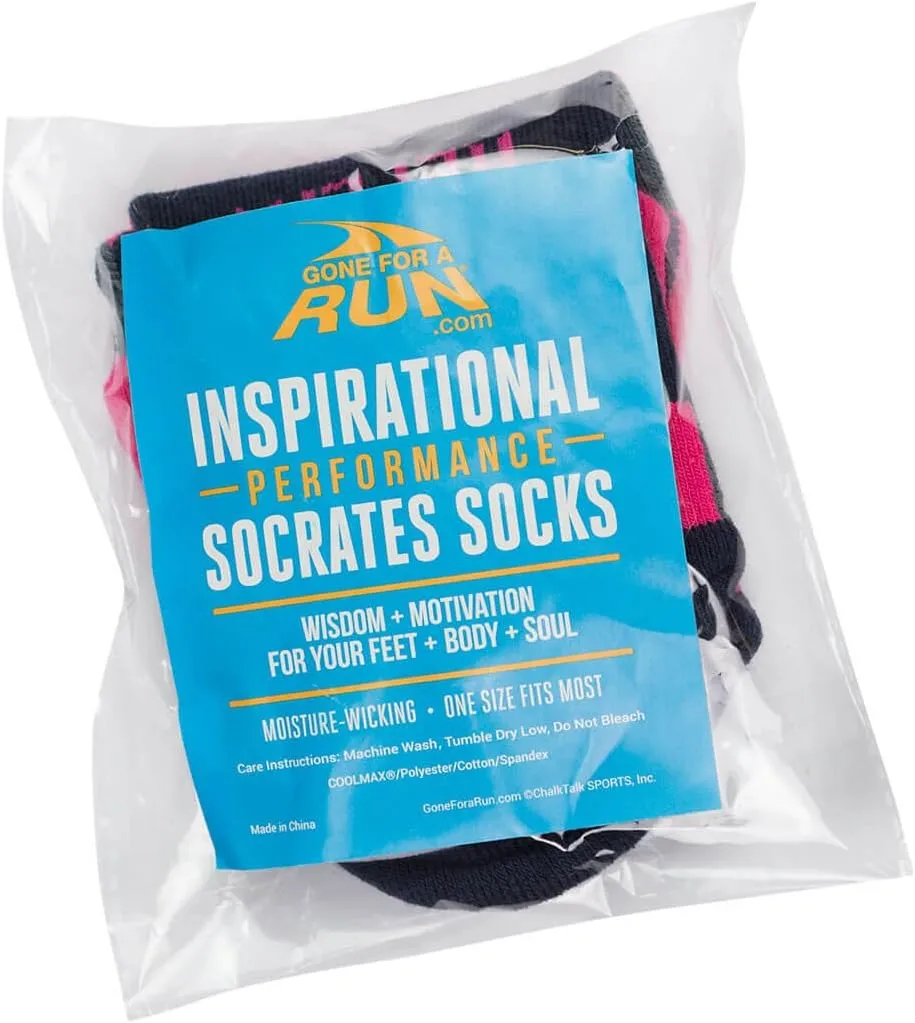 Gone For a Run Inspirational Ankle Socks for Women - Affirmation - Fun Running Socks - Runners Gifts & Motivation