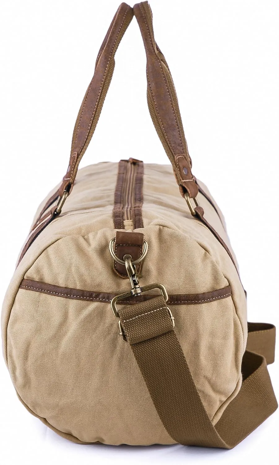 Gootium Duffle Bag - Canvas Travel Duffel Weekender Shoulder Bags Gym Tote, 28L, Khaki