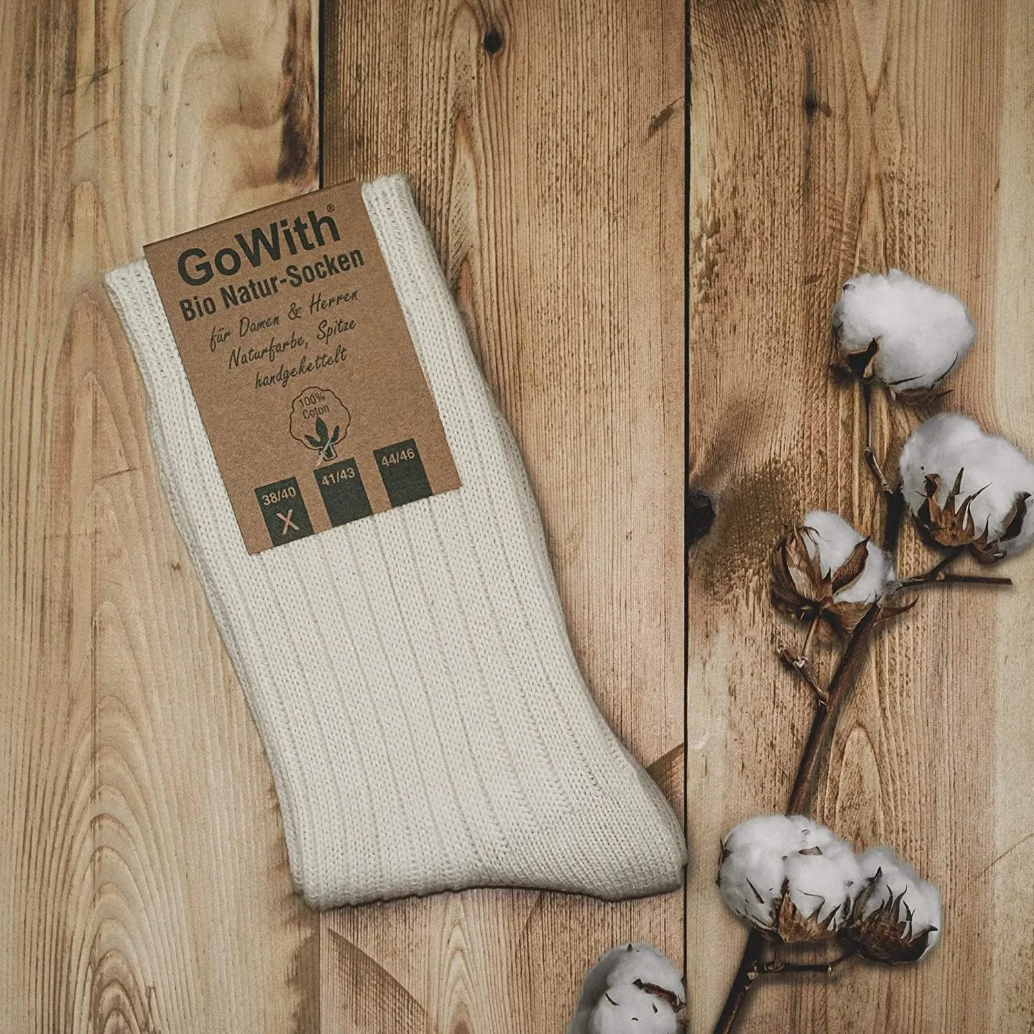 GoWith 4-5 Pairs Unisex Natural 97% Cotton Crew Socks, Comfy Cozy Breathable Seamless Casual Socks for Men & Women