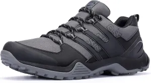Grand Attack Men's Waterproof Hiking Shoes Trekking Backpacking Non Slip Work Shoes Low-Cut Comfortable Trail-Running Travel Sneakers