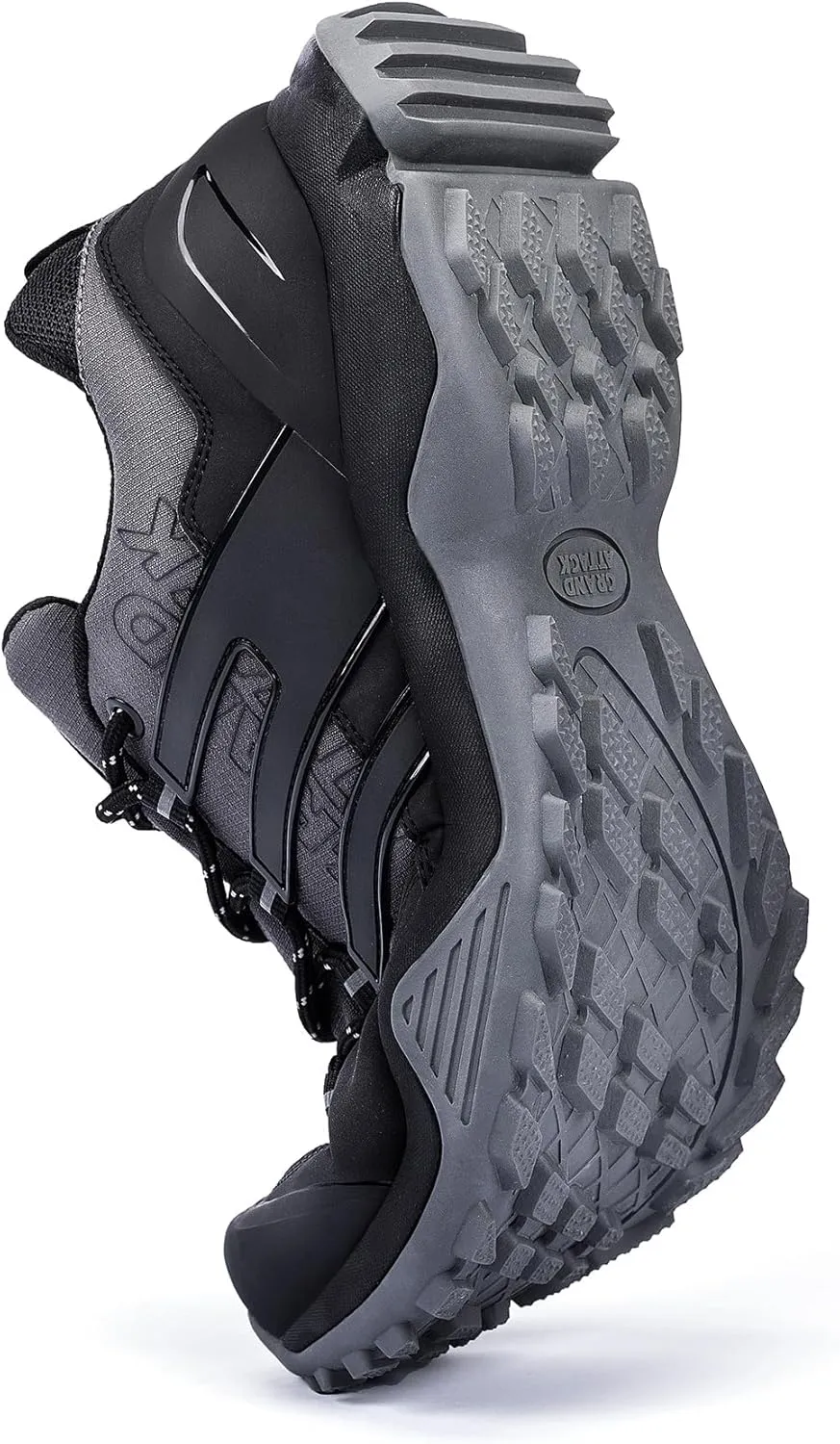 Grand Attack Men's Waterproof Hiking Shoes Trekking Backpacking Non Slip Work Shoes Low-Cut Comfortable Trail-Running Travel Sneakers
