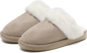 Guyarns Fuzzy House Slippers for Women,Memory Foam Womens Slippers Indoor and Outdoor Non-Slip Faux Fur Comfy Winter House Shoes