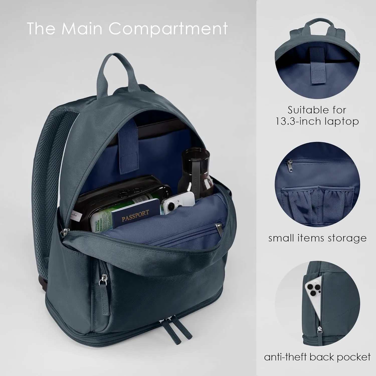 Gym Backpack for Women Small Gym bag with Expandable Shoe Compartment Waterproof Travel Backpack 26L