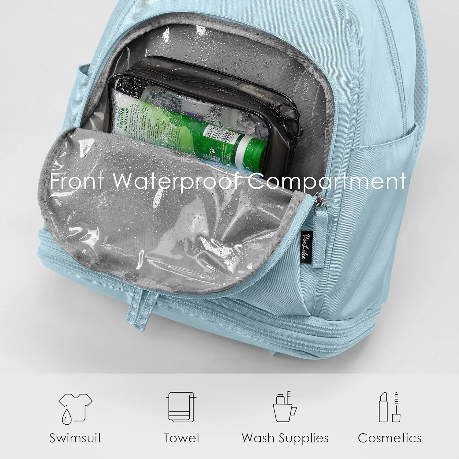 Gym Backpack for Women Small Gym bag with Expandable Shoe Compartment Waterproof Travel Backpack 26L