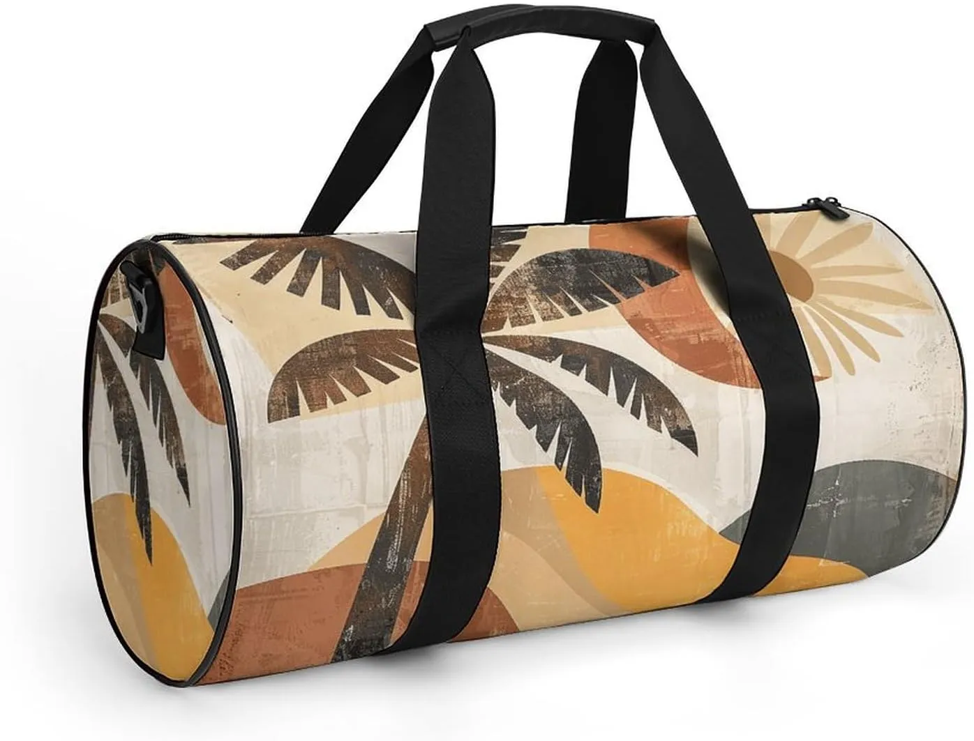 Gym Bag Abstract Palm Tree Duffel Bag for Men Women Overnight Bag with Shoe Compartment Workout Bags