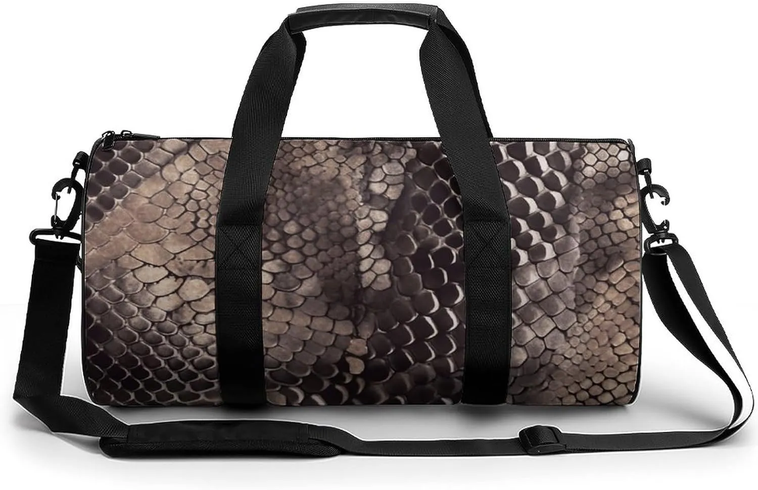 Gym Bag Classic Snake Skin Duffel Bag for Men Women Overnight Bag with Shoe Compartment Workout Bags