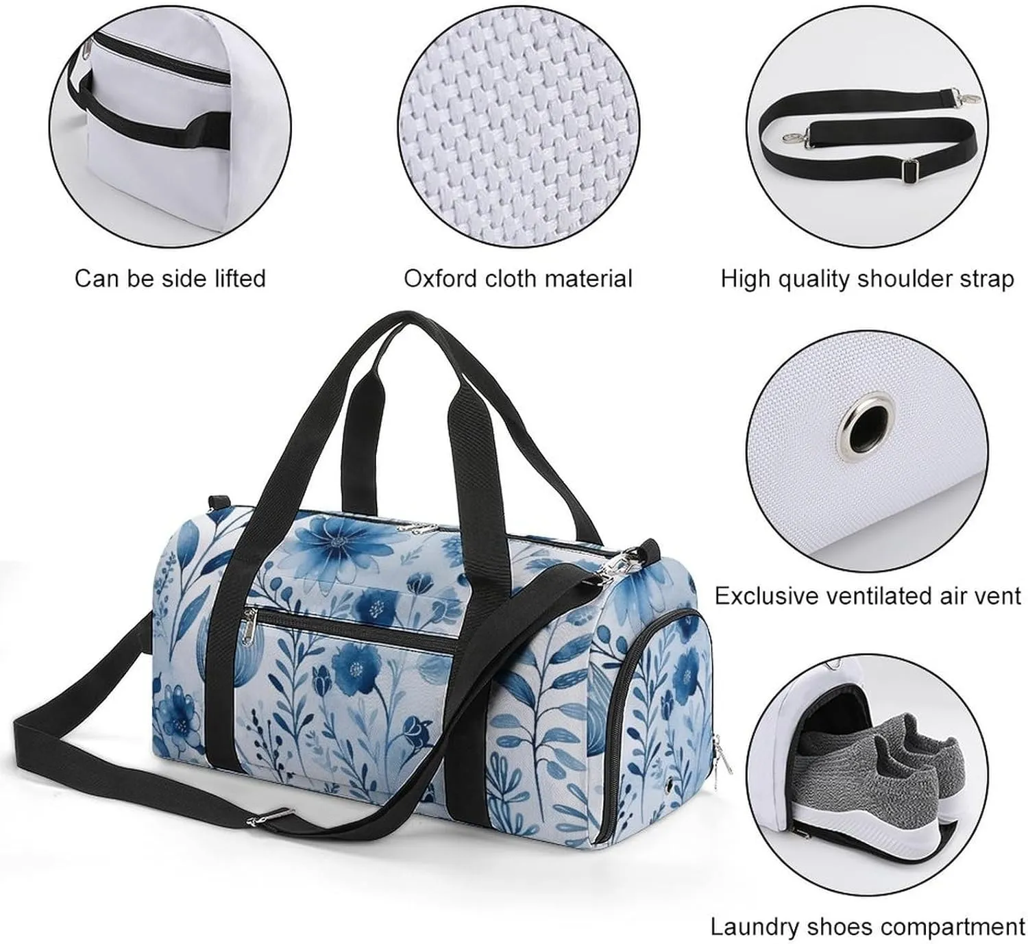 Gym Bag Color Field Painting Style Duffel Bag for Men Women Overnight Bag with Shoe Compartment Workout Bags