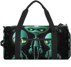 Gym Bag Duffle Bag Aliens Printed Yoga Bag Printed Backpack Duffel Bag Small Gym Bag for Travel Sports
