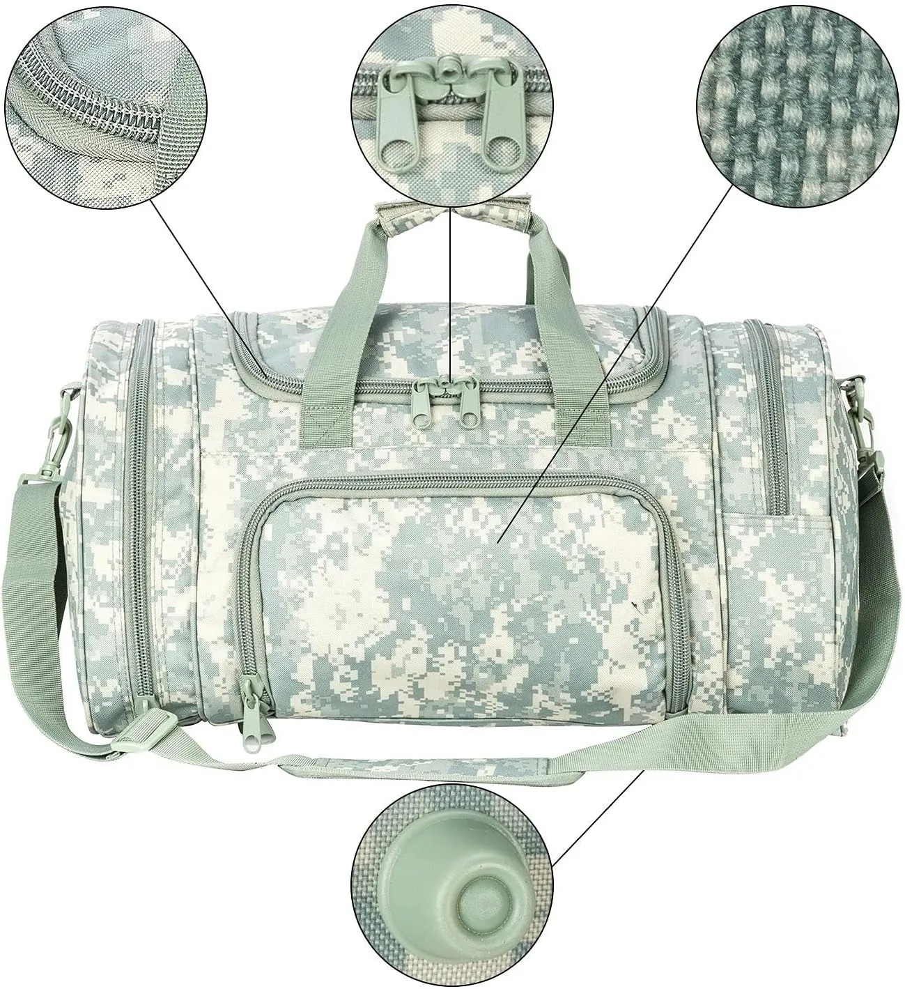 Gym Bag Duffle Bags for Men Women with Shoes Compartment Sport Weekend Travel Overnight Carry On Bag for Tactical Military Travel Work Out Bags (ACCamo)