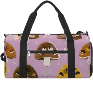 Gym Bag for Men Women Travel Duffle Bag Lightweight Weekender Duffel Bag Mushroom Motif Carry on Bag