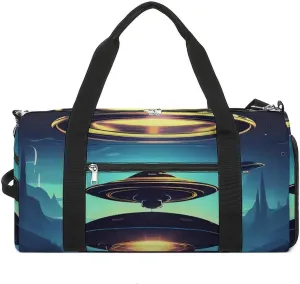Gym Bag for Men Women Travel Duffle Bag Lightweight Weekender Duffel Bag Spacecraft Descend Carry on Bag