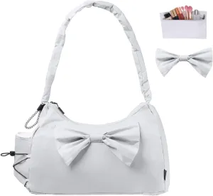 Gym Bag for Women, Duffle Bag Women with Shoe Compartment and Wet Pocket, Small Gym Tote Bag for Weekender Travel Workout (Grey)