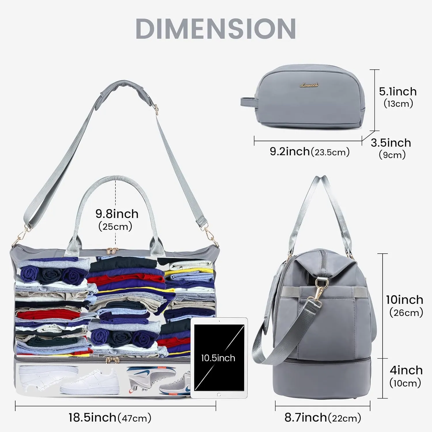 Gym Bag for Women LOVEVOOK Travel Duffel Bag with USB Charging Port,Weekender Bags for Women with Shoe Compartment,Carry on Overnight Bag with Toiletry Bag,Hospital Bags for Labor and Deliver