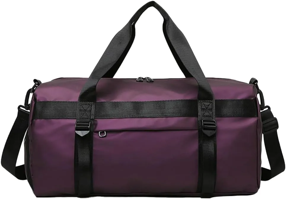 Gym Bag for Women Men with Shoe Compartment Waterproof Travel Duffel Weekender Carry on Beach Yoga Overnight Luggage