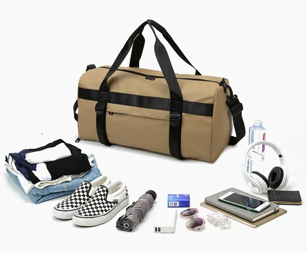 Gym Bag for Women Men with Shoe Compartment Waterproof Travel Duffel Weekender Carry on Beach Yoga Overnight Luggage