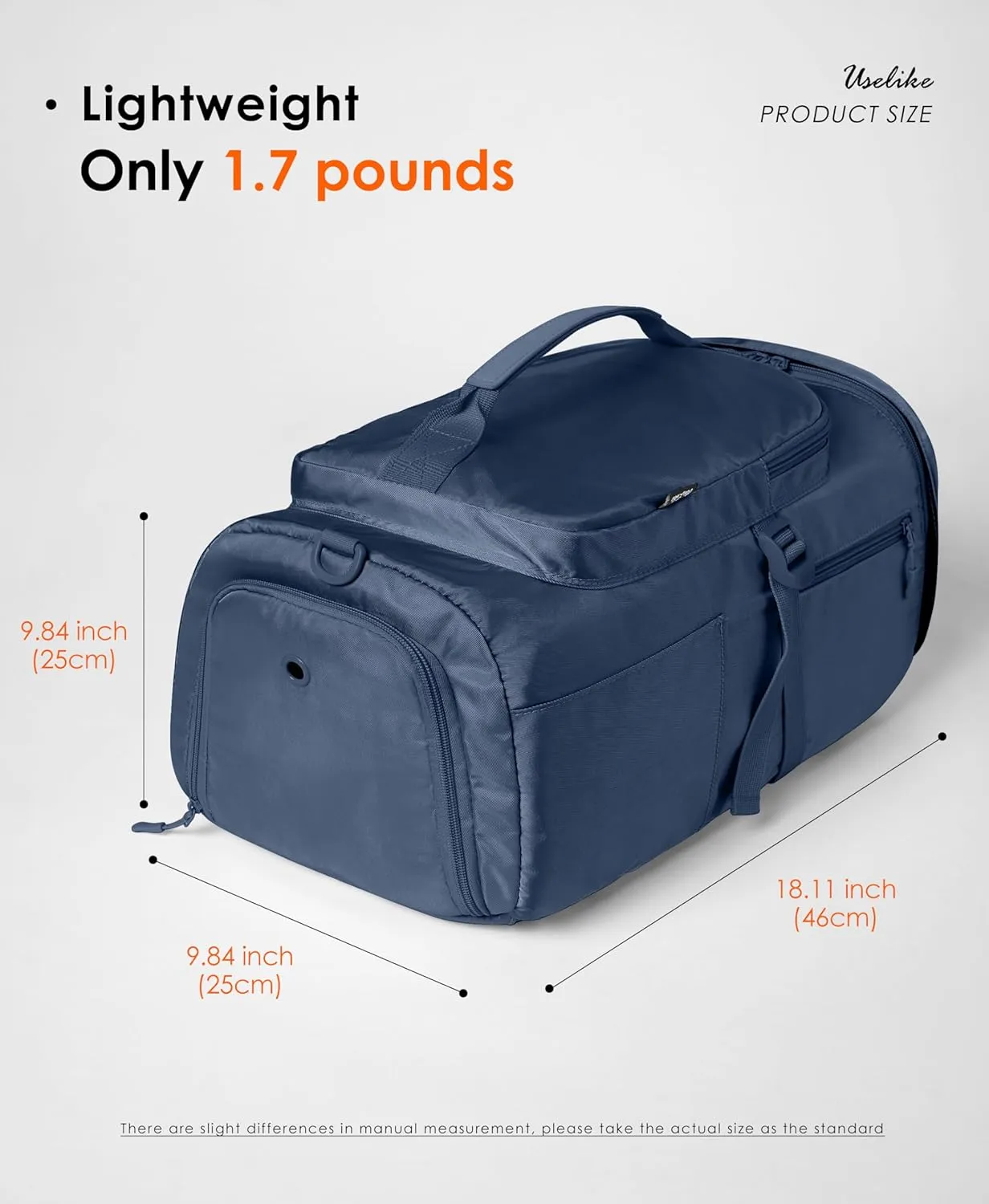 Gym Bag for Women Workout Gym Backpack with Shoe Compartment Sports Duffel Bag Multiple Pockets 30L (Navy)