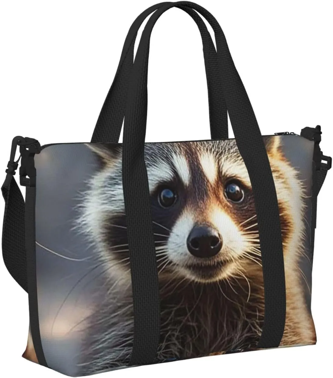 Gym Bag Funny raccoon3 Duffel Bag for Men Women Travel Overnight Bag with Shoe Compartment Workout Bags