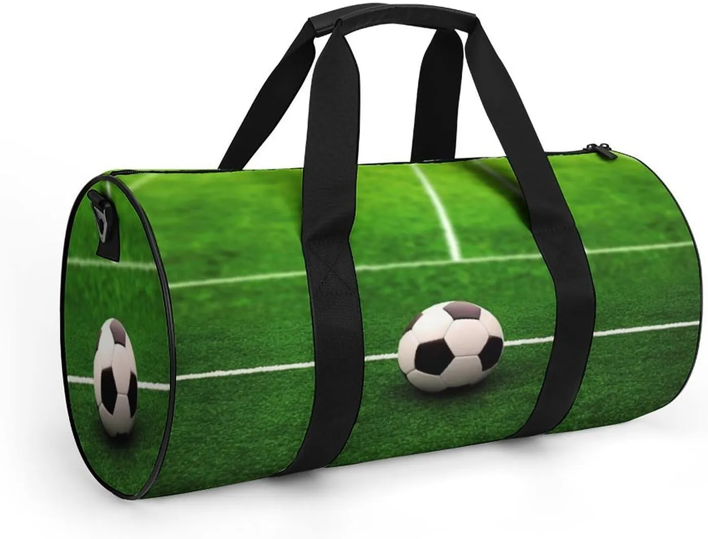 Gym Bag Grass Field Soccer Playground Duffel Bag for Men Women Overnight Bag with Shoe Compartment Workout Bags