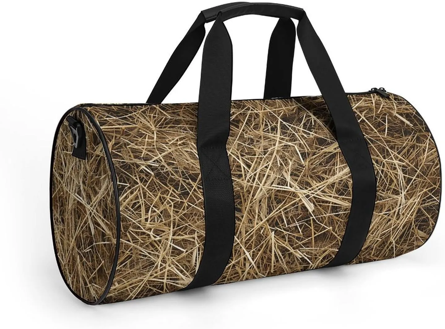 Gym Bag Hay Texture Photo Duffel Bag for Men Women Overnight Bag with Shoe Compartment Workout Bags