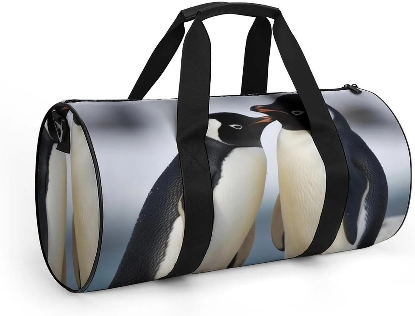 Gym Bag I Love Penguins Duffel Bag for Men Women Overnight Bag with Shoe Compartment Workout Bags
