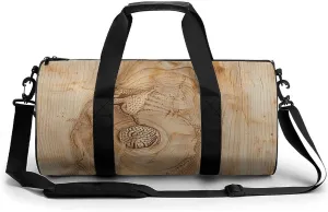 Gym Bag Large Circular Crack Duffel Bag for Men Women Overnight Bag with Shoe Compartment Workout Bags