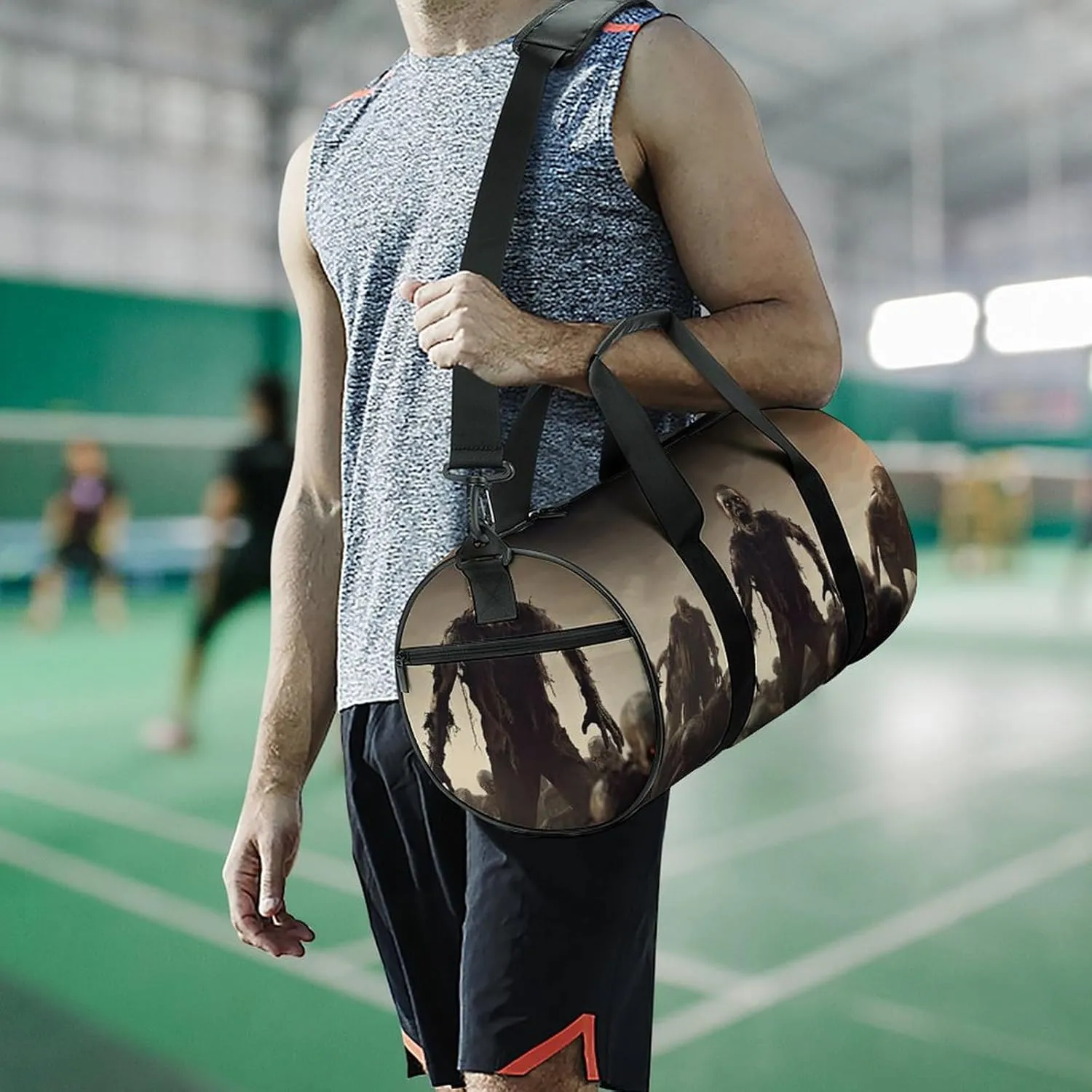 Gym Bag Many Zombie Duffel Bag for Men Women Overnight Bag with Shoe Compartment Workout Bags