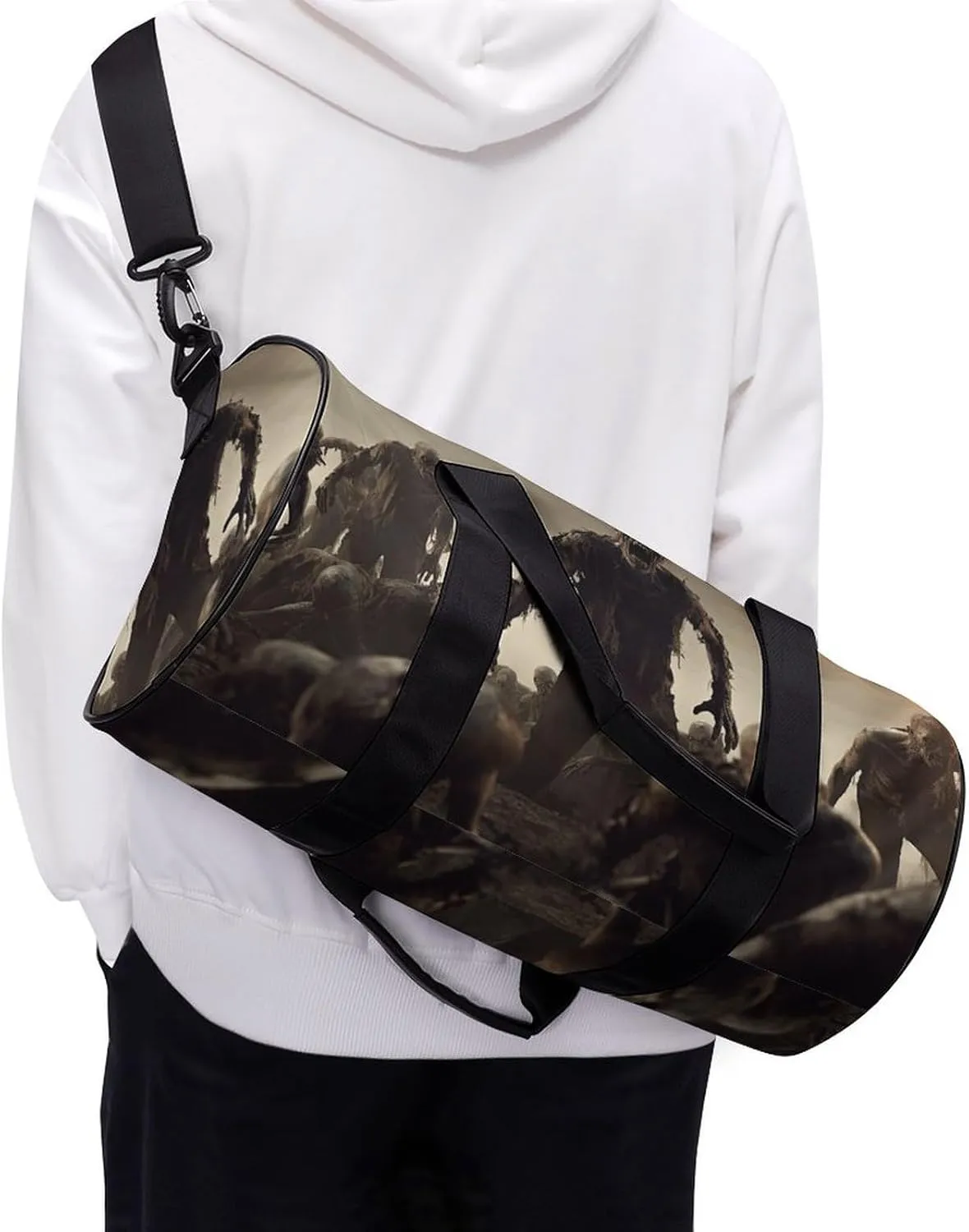 Gym Bag Many Zombie Duffel Bag for Men Women Overnight Bag with Shoe Compartment Workout Bags