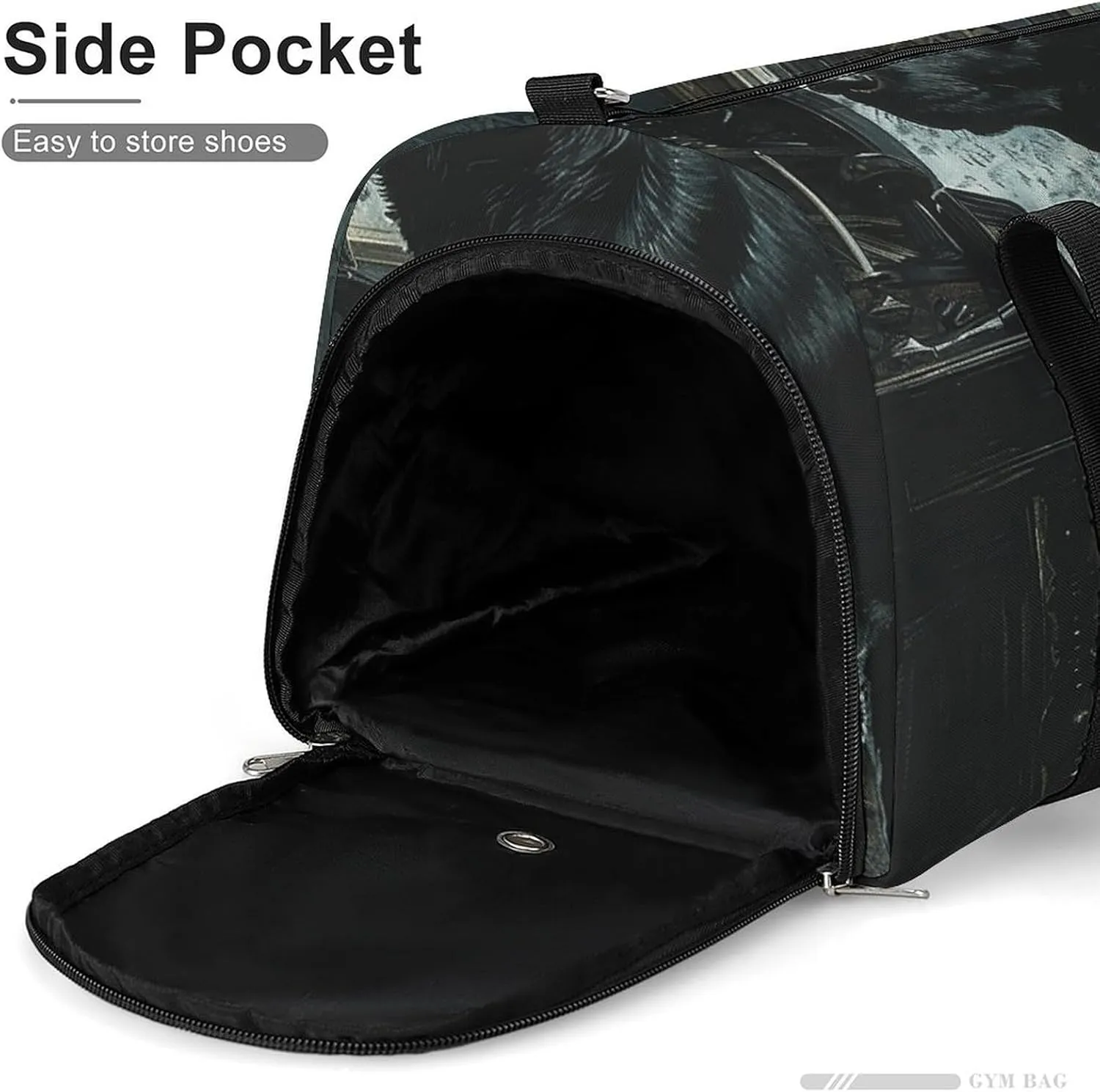 Gym Bag Next to The Table Duffel Bag for Men Women Overnight Bag with Shoe Compartment Workout Bags