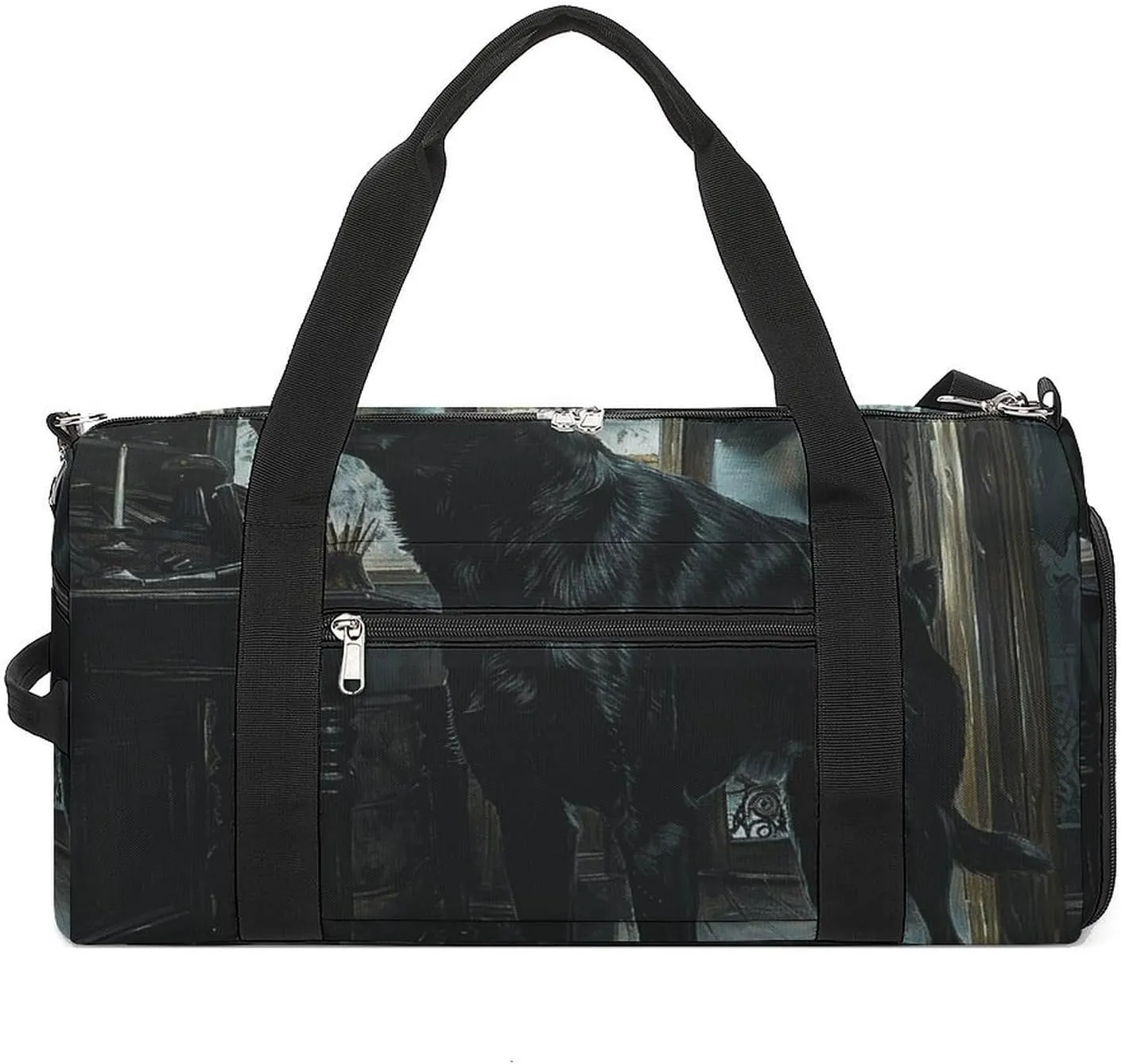 Gym Bag Next to The Table Duffel Bag for Men Women Overnight Bag with Shoe Compartment Workout Bags