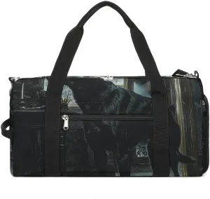 Gym Bag Next to The Table Duffel Bag for Men Women Overnight Bag with Shoe Compartment Workout Bags