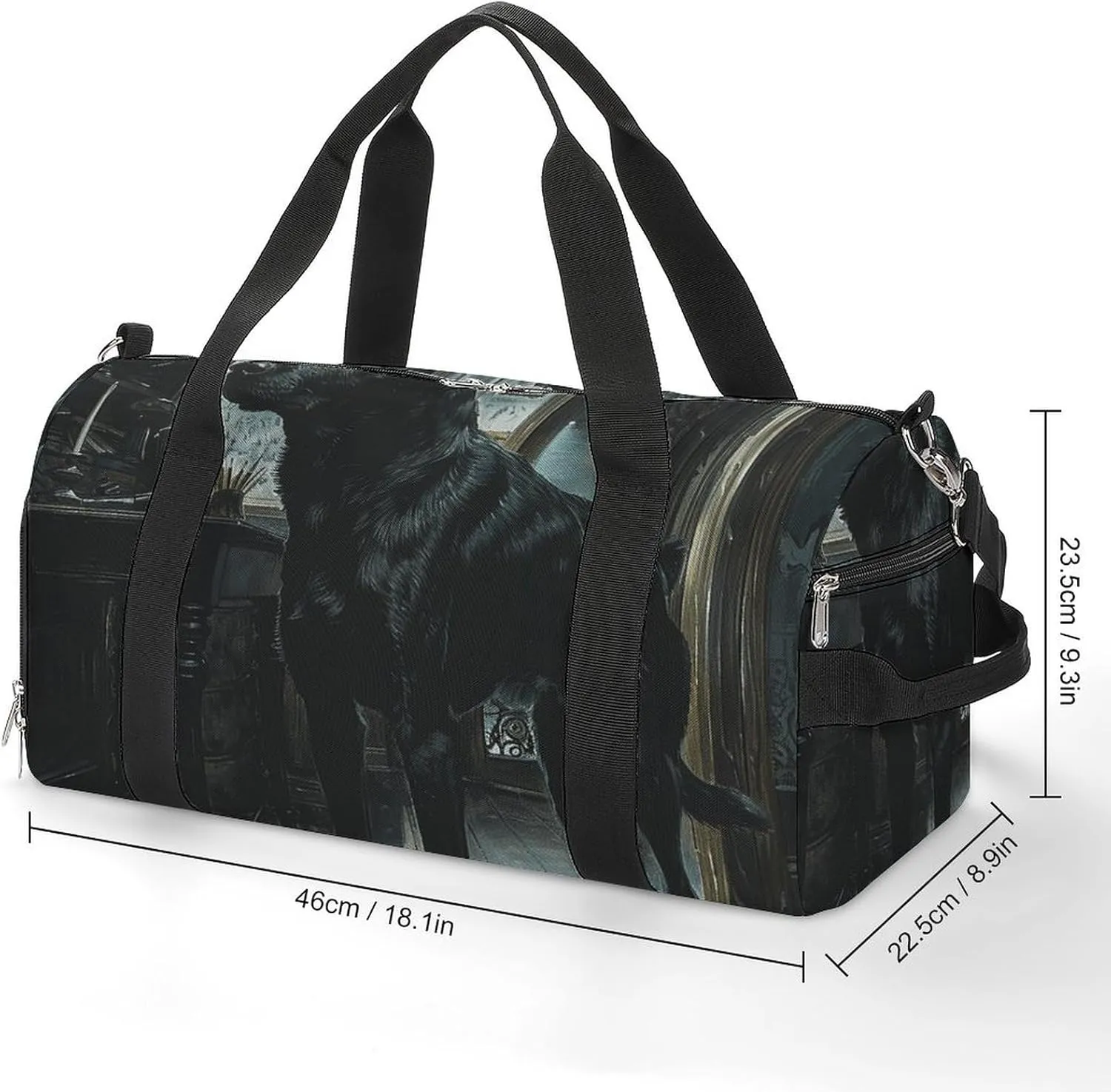 Gym Bag Next to The Table Duffel Bag for Men Women Overnight Bag with Shoe Compartment Workout Bags