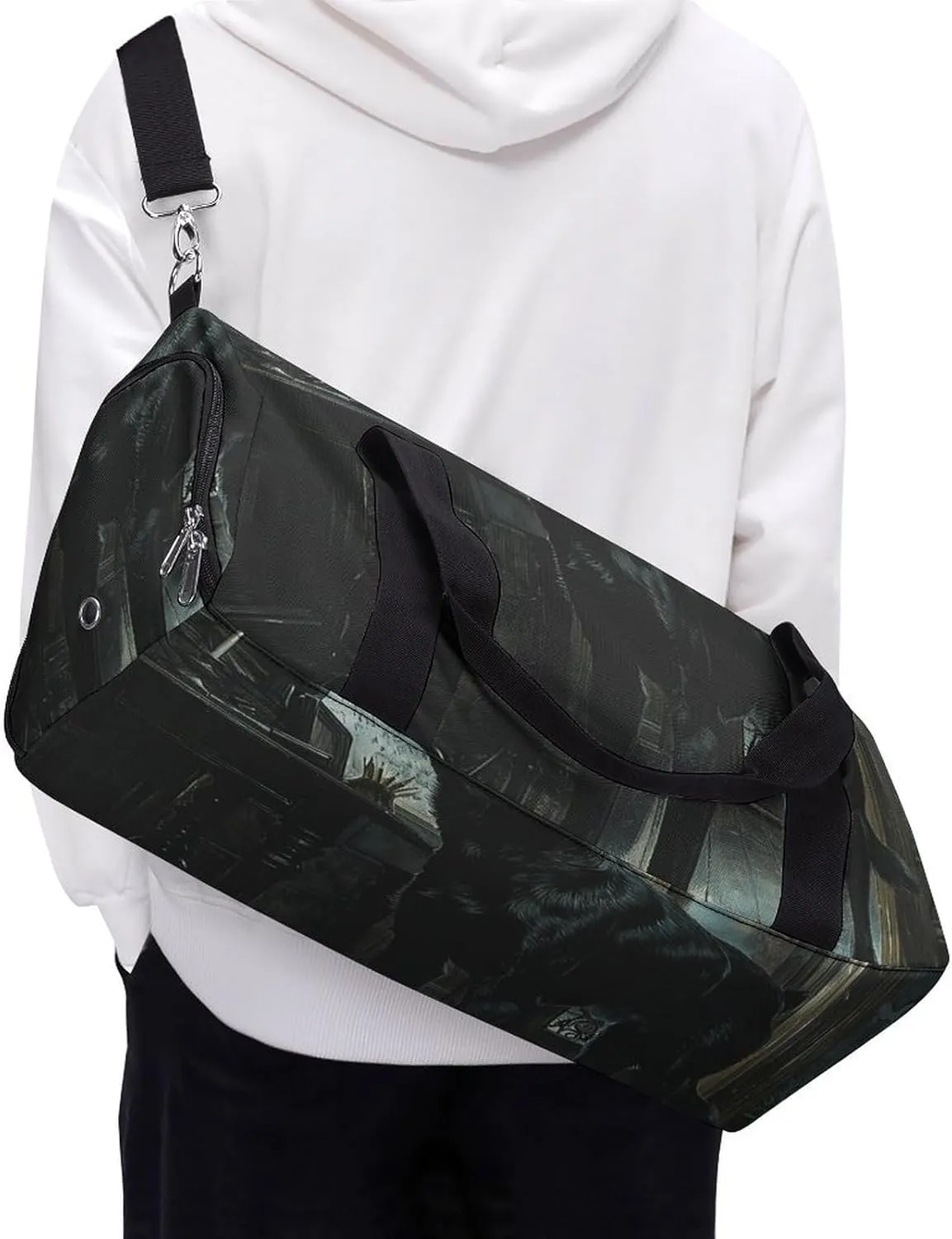 Gym Bag Next to The Table Duffel Bag for Men Women Overnight Bag with Shoe Compartment Workout Bags