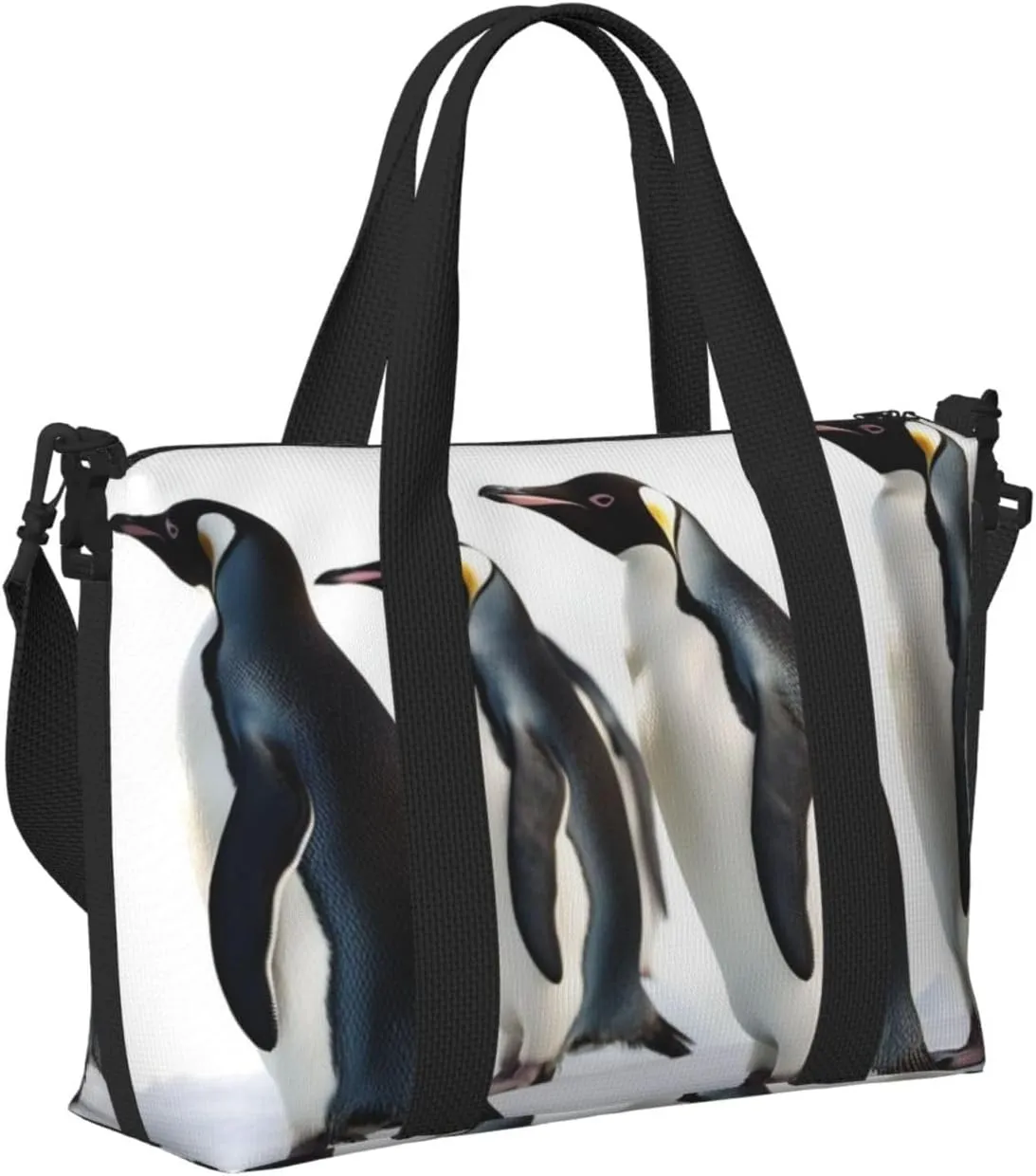 Gym Bag Penguins Duffel Bag for Men Women Travel Overnight Bag with Shoe Compartment Workout Bags