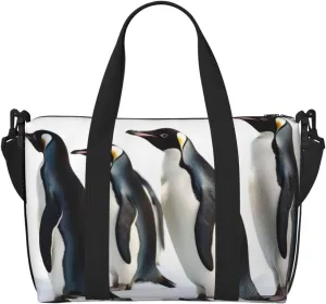 Gym Bag Penguins Duffel Bag for Men Women Travel Overnight Bag with Shoe Compartment Workout Bags
