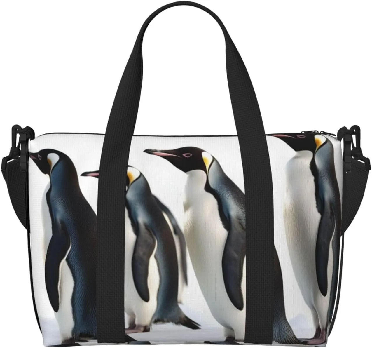 Gym Bag Penguins Duffel Bag for Men Women Travel Overnight Bag with Shoe Compartment Workout Bags