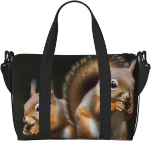 Gym Bag Squirrel Animal Duffel Bag for Men Women Travel Overnight Bag with Shoe Compartment Workout Bags
