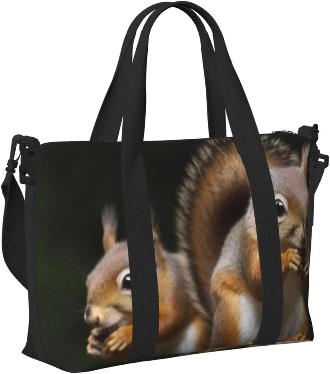 Gym Bag Squirrel Animal Duffel Bag for Men Women Travel Overnight Bag with Shoe Compartment Workout Bags