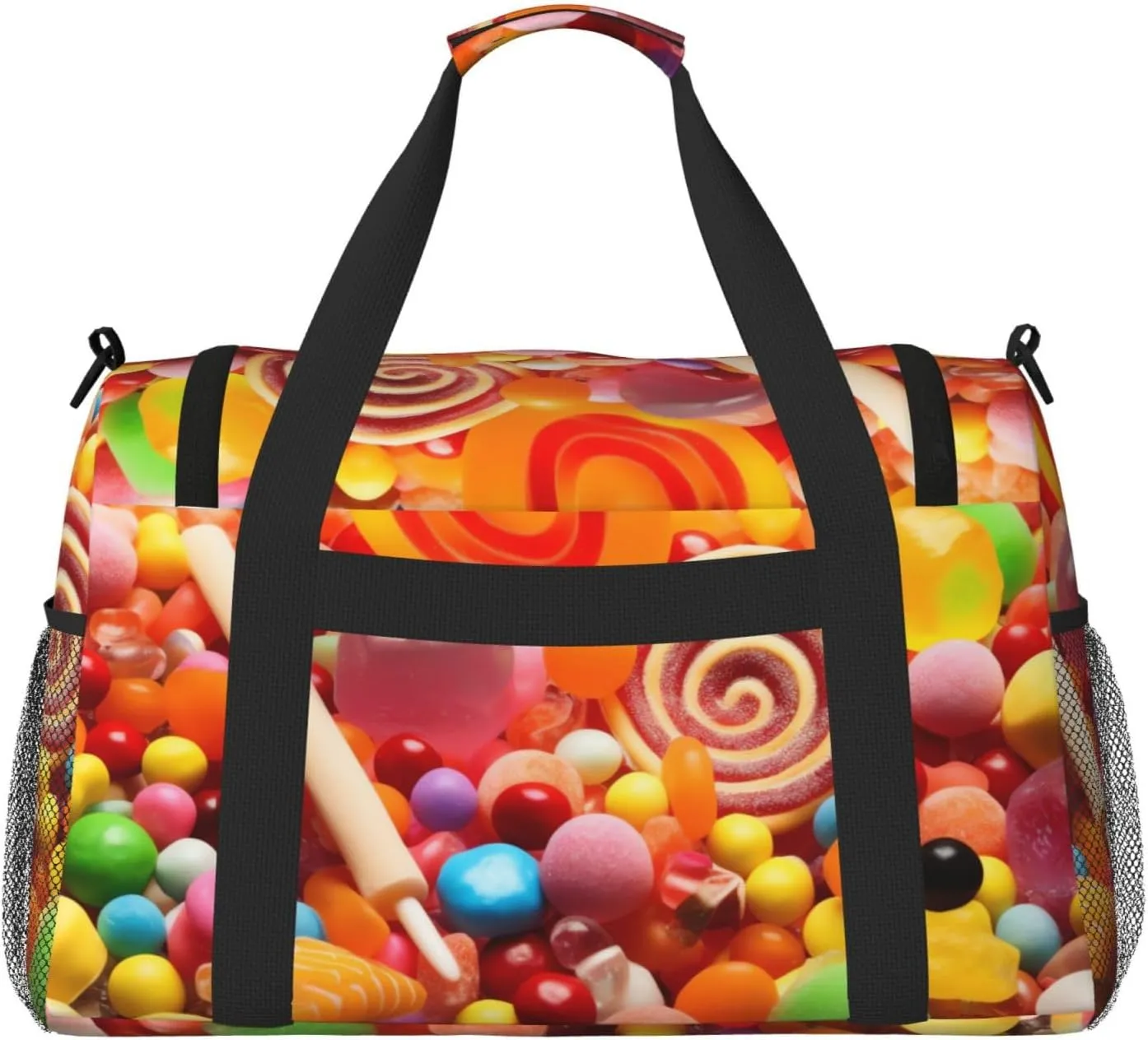 Gym Bag Sweet Candies Duffel Bag for Men Women Travel Overnight Bag with Shoe Compartment Workout Bags