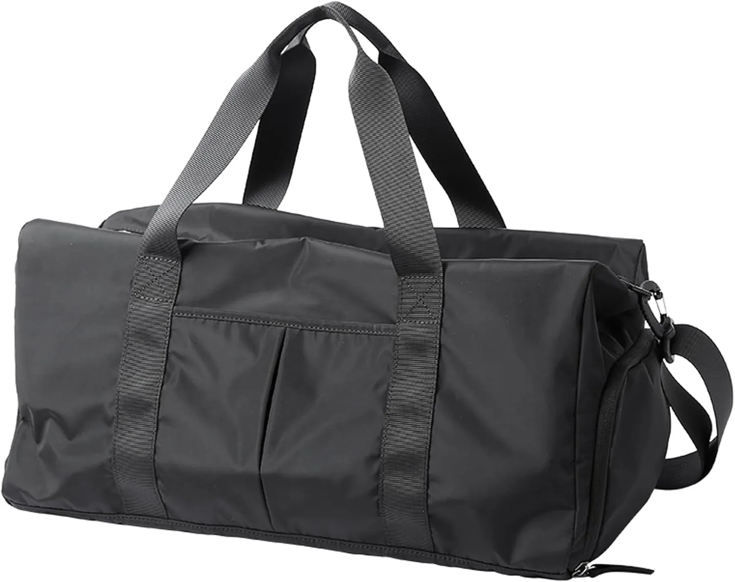 Gym Bag Waterproof Shoe Compartment Travel Duffel Bag Overnight Weekend Personalized Sports Bag Black for Men and Women
