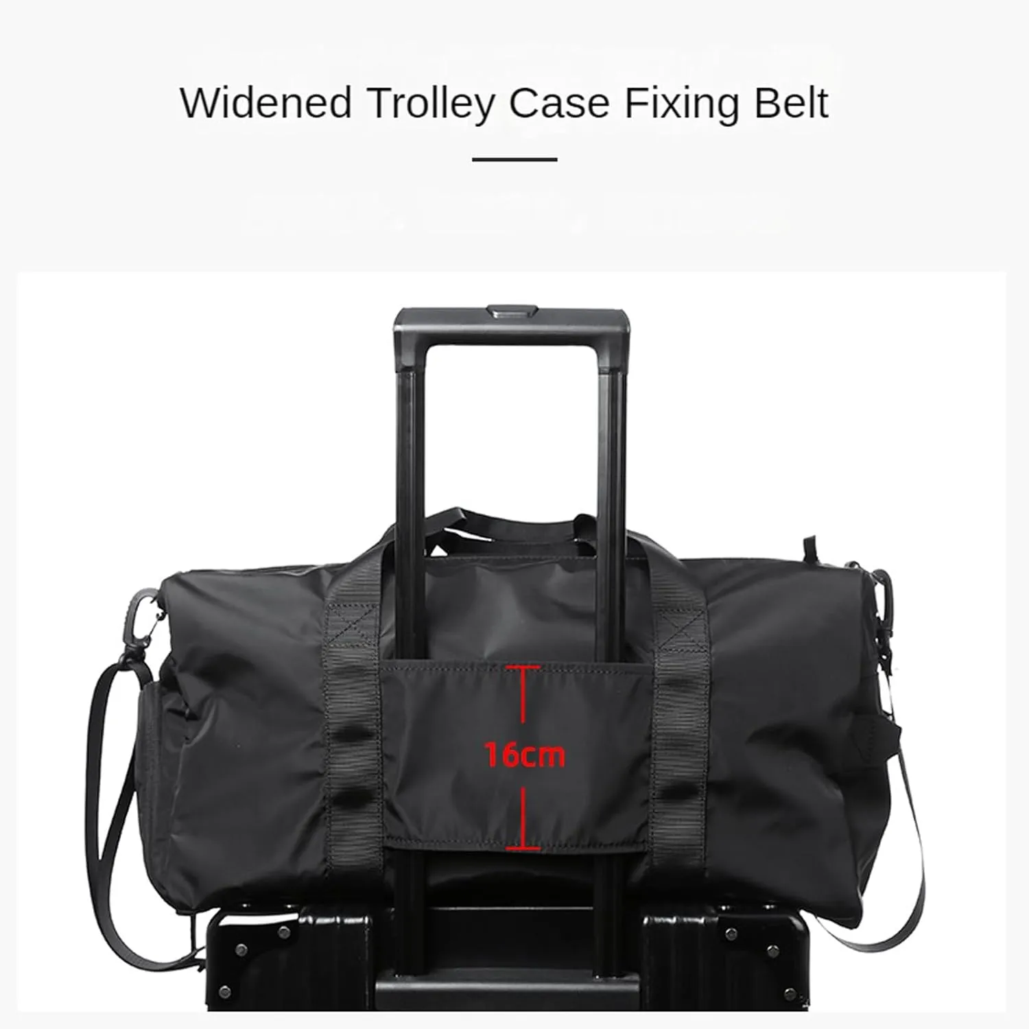 Gym Bag Waterproof Shoe Compartment Travel Duffel Bag Overnight Weekend Personalized Sports Bag Black for Men and Women