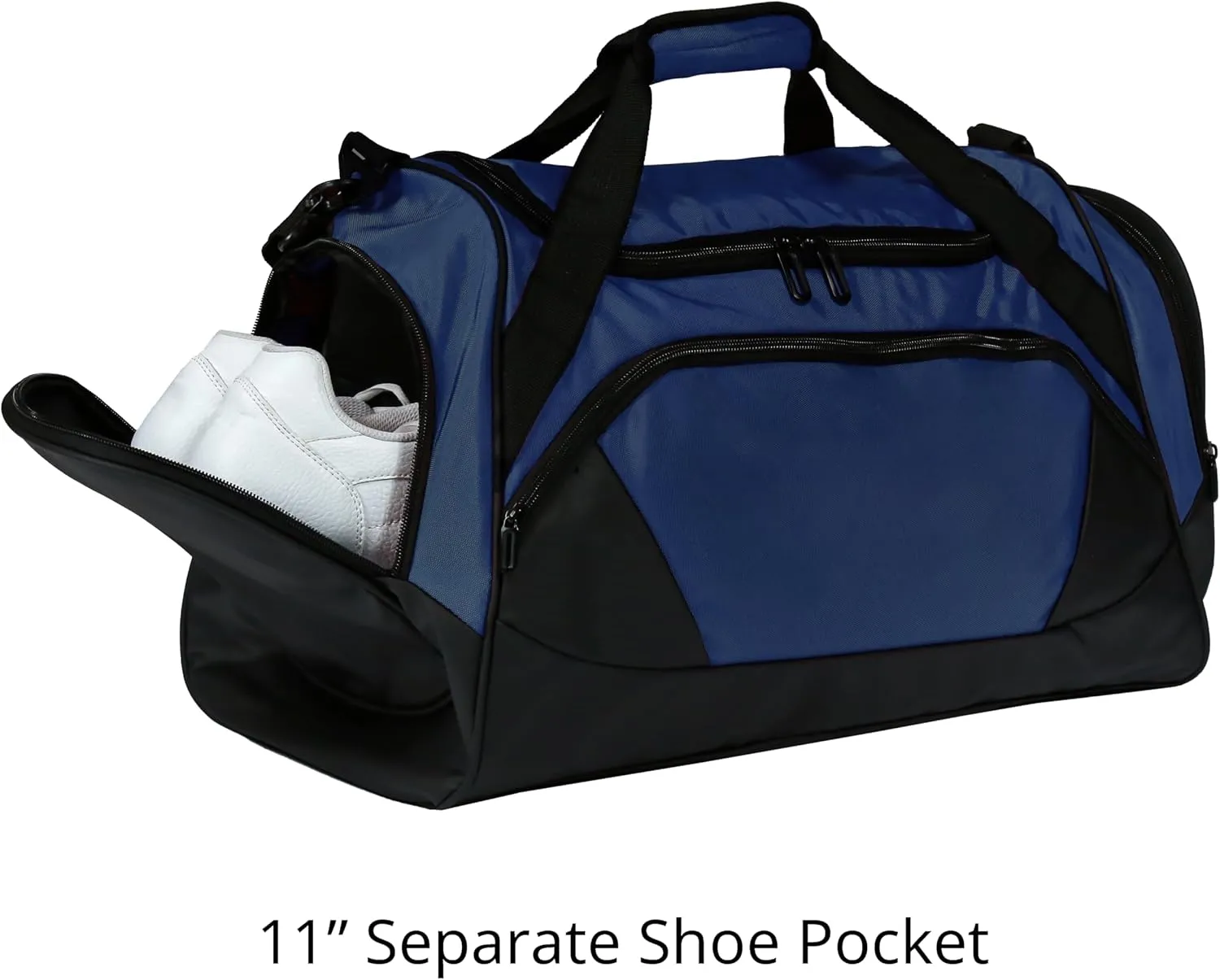 Gym Bag with Shoe Compartment for Men and Women -Durable, Water-Resistant Sports Duffel for Fitness, Travel, and More (Blue)