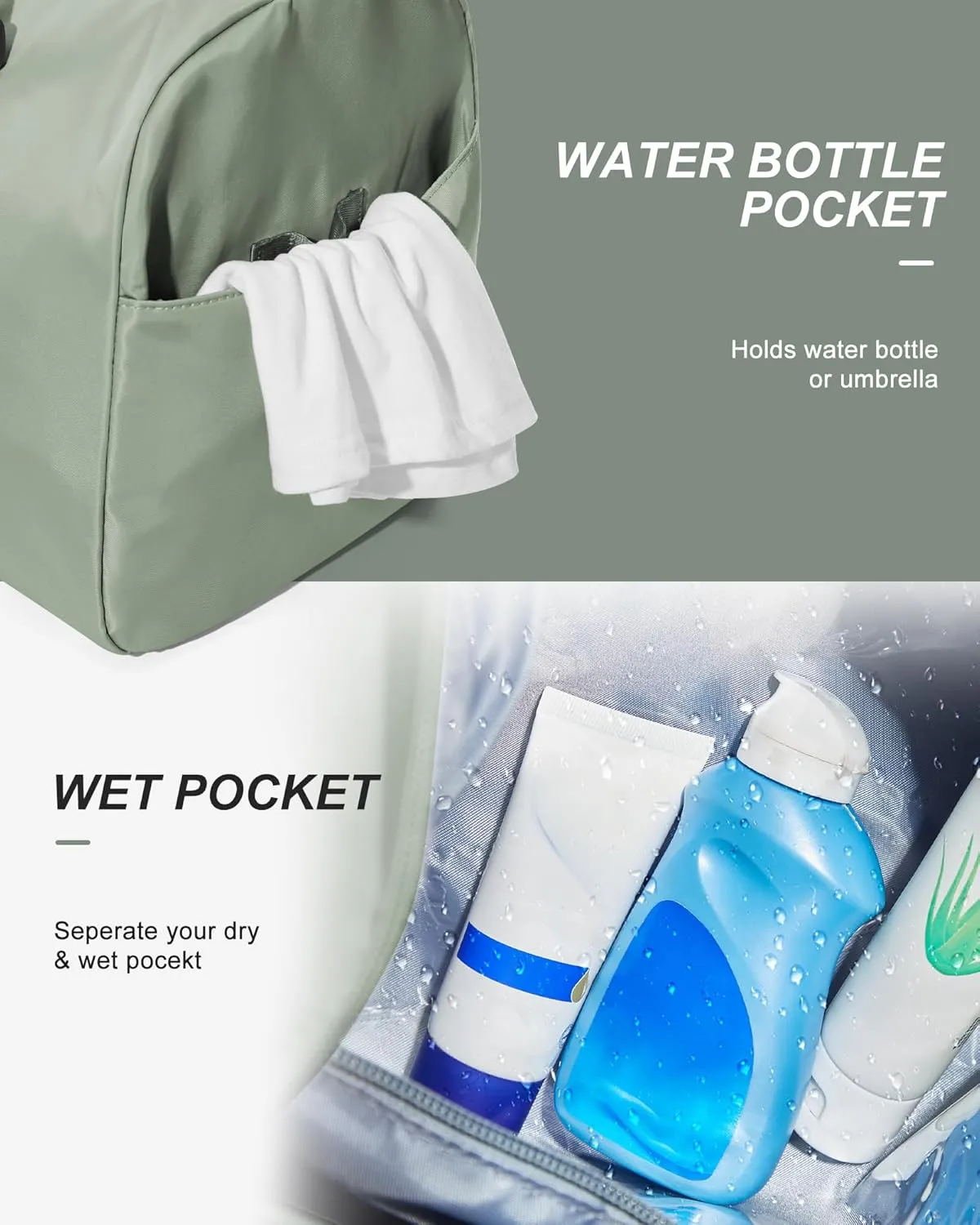 Gym Bag Womens Mens with Shoes Compartment and Wet Pocket Travel Duffel Bag for Women for Plane Sport Gym Tote Bags Swimming Yoga Waterproof Weekend Overnight Carry on Bag Hospital Holdalls