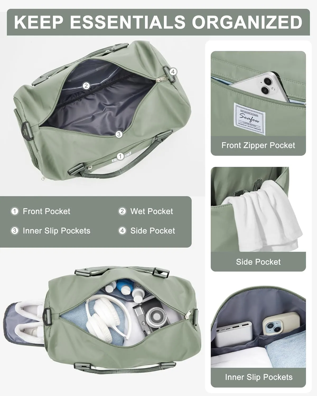 Gym Bag Womens Mens with Shoes Compartment and Wet Pocket Travel Duffel Bag for Women for Plane Sport Gym Tote Bags Swimming Yoga Waterproof Weekend Overnight Carry on Bag Hospital Holdalls